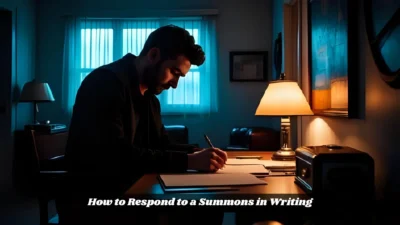 How to Respond to a Summons in Writing